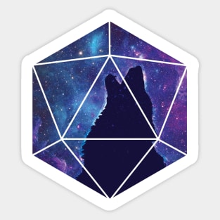 D20 Howling Wolf Soul Sticker